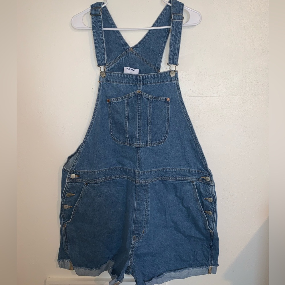 Denim Overall Shorts